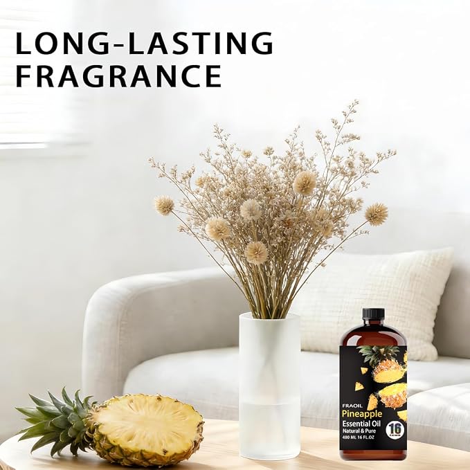 Pineapple Essential Oil, Pineapple Oil 16 Fl Oz 480ML for Diffuser Humidifier Yoga Cleaning DIY Candle Soap Making Essential Oils