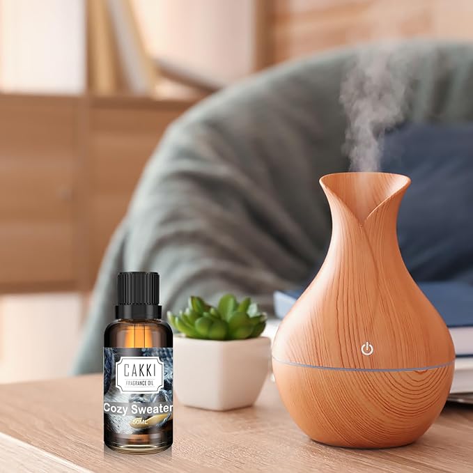 Essential Oils for Diffusers for Home, Scent-Cozy Sweater, Single Large Size 50ml, Cakki Fragrance Oils, for Candle Making, for Soap Making, Diffuser Oil Scents