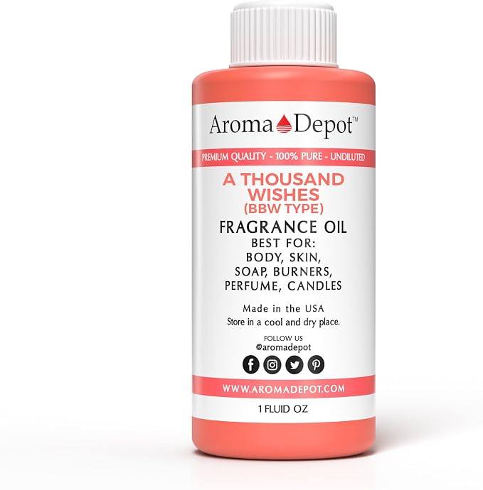 A Thousand Wishes 1oz Fragrance Oil I Perfume I Skin Oil I Scented Oil. DIY Projects Such as Candles, Bath Bombs, Body Butters, Creams & Lotions. for Diffuser, Burners, or Warmers.