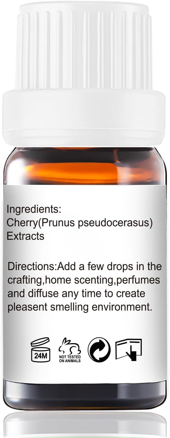 GM Gumili Cherry Essential Oil - Natural Fragrance for Aromatherapy, Body, Perfume Making, Candles, Soap, Room Spray, Diffuser Blends - Pure Home Fragrance, 10mL Undiluted - Pack of 2
