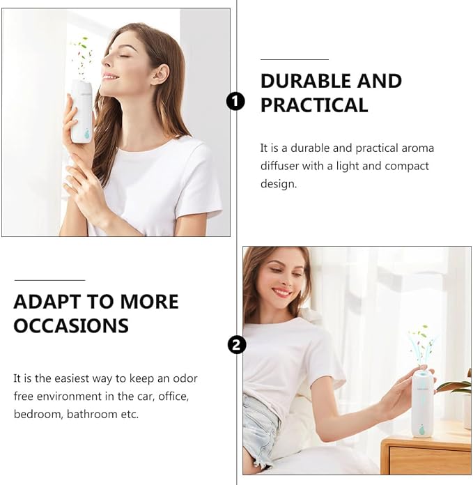iplusmile Automatic Aroma Diffuser Timer Essential Oil Air Refresher White Scent Home Aromatherapy Supply with Auto Shut-Off for Bedroom Living Room