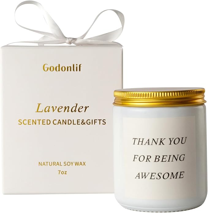 GODONLIF Birthday Gifts for Women, Unique Friendship Gift for Best Friend Birthday, Her, BFF, Sisters, Besties, Mom, Natural Soy Wax Candle for Mom, Funny Lavender Scented Candles