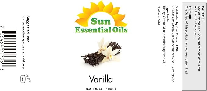 4oz Bulk Vanilla Essential Oil (Large 4 Ounce Bottle)