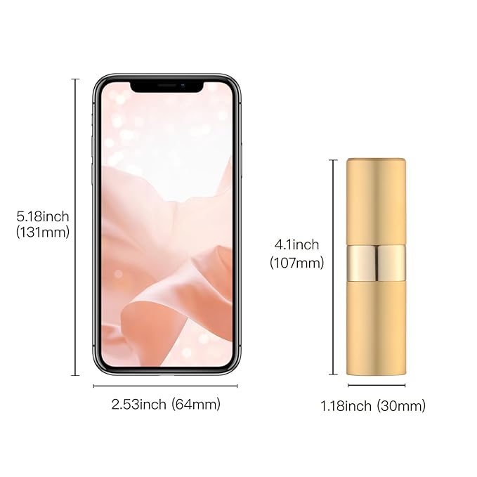 Cologne Travel Bottle 20ml - Large Size Perfume Atomizer Refillable for Men - Pocket Empty Fragrance Sprayer for Refill - 0.67oz Portable Twist Spray Sample Container for Purse Black &Gold