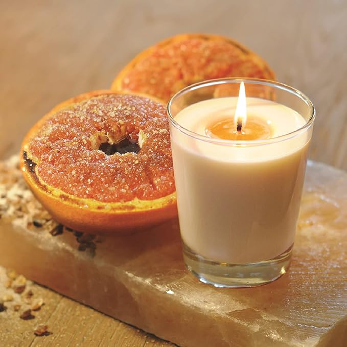 Root Candles Scented Candles Honeycomb Beeswax Blend Premium Handcrafted Candle, Large Veriglass, Sugared Grapefruit
