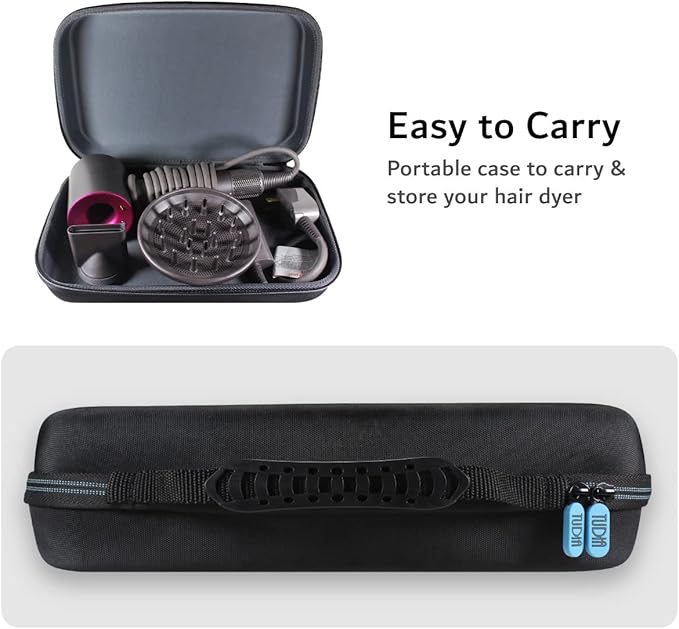 TUDIA EVA Travel Hard Storage Case for Mini Travel Size Hair Dryer/Hair Curler/Hot Air Brush Compatible with DYS0N, CONFU, INFINITI PRO, AINA, Conair, AINA, REVLON, Wavytalk, SHRATE and BaBylissPRO
