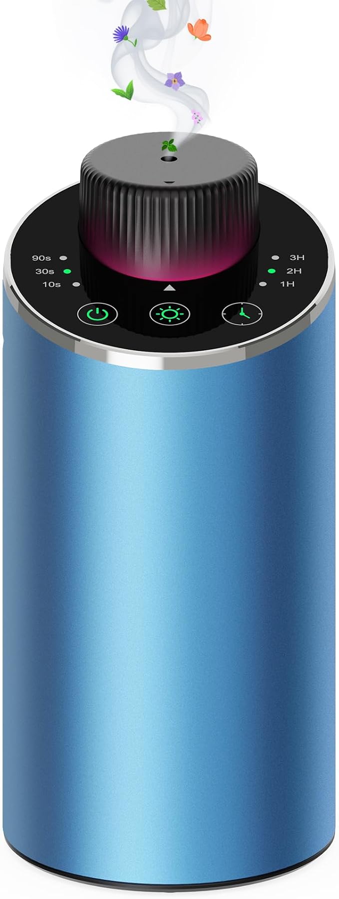 Waterless Essential Oil Diffuser Aromatherapy Scent Diffusers for Home Large Room, Bedroom, Car, Office, Desk, Battery Operated Mini Portable Air Freshener, 3 Countdown Timers & 3 Mist Levels