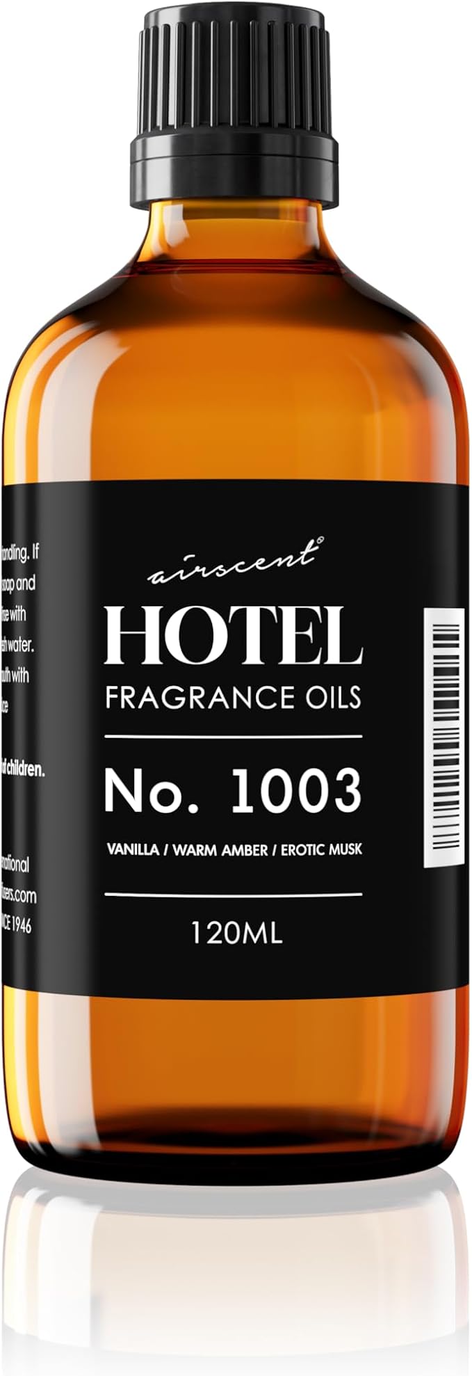 AirScent Hotel Diffuser Oil No. 1003 - Vanilla Warm Amber Musk - 120 mL | Asian Garden Hotel Scent - Premium Fragrance Oil for Ultrasonic and Waterless Diffusers and Crafting - 4 fl oz Bottle