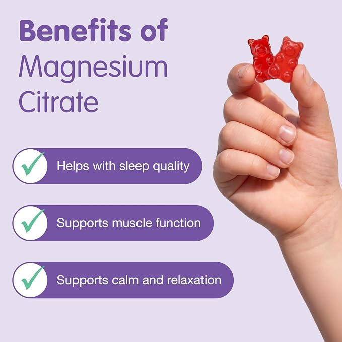 DR. MORITZ Sugar-Free Calm Magnesium Gummies for Kids and Adults - Non-GMO Magnesium Citrate Gummies - Raspberry Flavor - 2-Pack (60 Count)