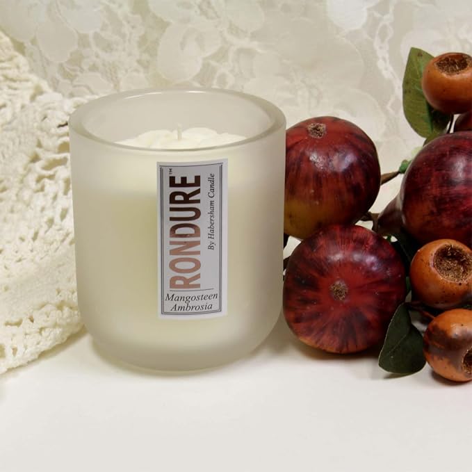 Habersham Rondure Candle – Mangosteen Ambrosia Scented Candle, Up to 55 Hours Burn Time, Authentic and Long Lasting Fragrance, Soy Blend Wax, 9.5 oz Glass Jar Candle