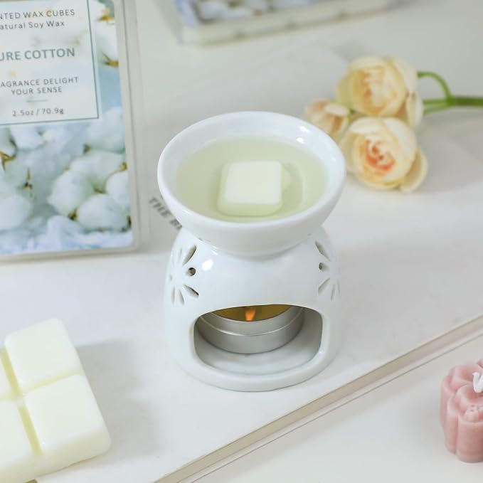 SCENTORINI Wax Melts, Summer Scented Wax Cubes, Cotton Scent Soy Wax Melts Strong Scent, for Wax Warmer Valentines Day Gifts Home Decor, 2 x 2.5 oz