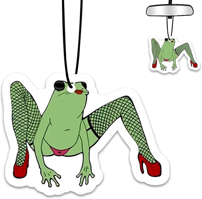 1PCS Car Air Fresheners,Whimsical Frog Car Air Fresheners for Cute Mirror Freshener Mirror Scented Hanging Cute Car Accessories Decor Interior Home,Fun Frog Gifts for Women Men Friends Wife