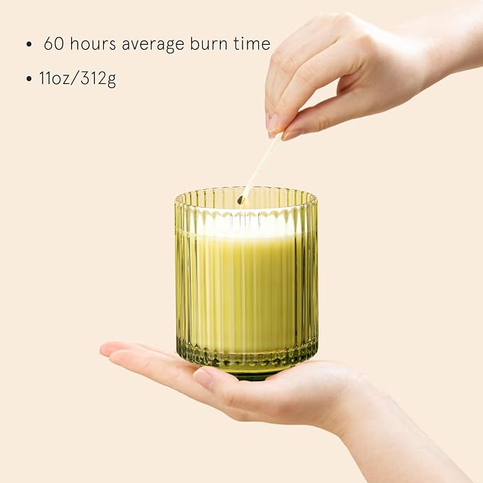 LA JOLIE MUSE Starlit Golden Fir Scented Candle, Fir & Cedarwood Candle, Scented Candles for Home, Candle Gifts for Women & Men, Natural Soy Candles, 11oz, 60 Hours Burn Time