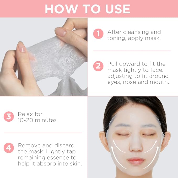Mediheal Official Best Korean Sheet Mask - Collagen Essential Face Mask 10 Sheets Lifting and Firming For All Skin Types Value Sets (Pack of 2)