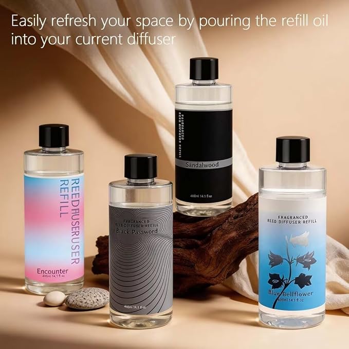 Scent Diffuser Oil Refill | 6.76 fl oz(200ml) Home Fragrance Defusers | Scented Aroma Essential Oil Reed Diffuser Elegant 200ml