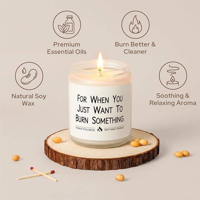 Calming Candle, Relaxation Gifts for Women Men, Funny Calm Down Relaxing Gifts for Friend Coworker Boss Bestie Mom Sister, Relax Gift for Birthday Retirement Graduation, Stress Relief Lavender Candle