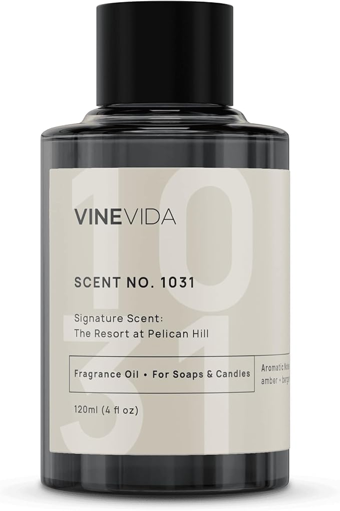 VINEVIDA Scent NO. 1031 Fragrance Oil - 120mL (4oz) - Inspired by: The Resort at Pelican Hill Fragrance Oil for Candle Making - Made in USA Candle Scents Scents for Soap Making