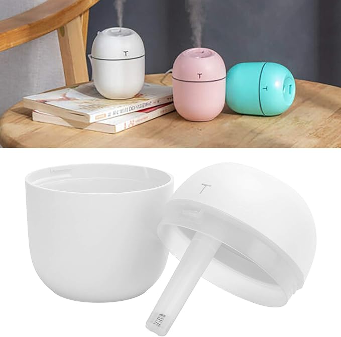 DC5V 220ml Aroma Diffuser Humidifier Essential Oil Diffuser with LED Night Light Portable USB Plug in Desktop Humidifier Office Home Car Use(White)
