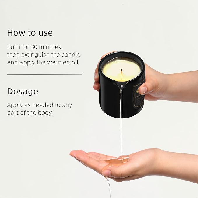 MELONY Massage Candle | Gentle Softening for Nourished, Hydrated, Balanced Skin | 230 g / 8.1 oz (Coffee Vanilla)
