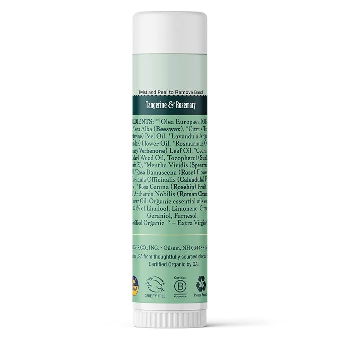Badger - Stress Soother Balm, Aromatherapy Balm Stick, Certified Organic, Aromatherapy Oil, Essential Oil Roller, 0.6 oz