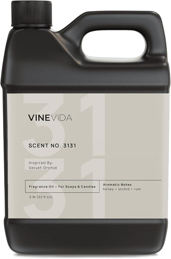 VINEVIDA Scent NO. 3131 Fragrance Oil - 32oz (2lbs) - Inspired by: Velvet Orchid Fragrance Oil for Candle Making - Made in USA Candle Scents Scents for Soap Making