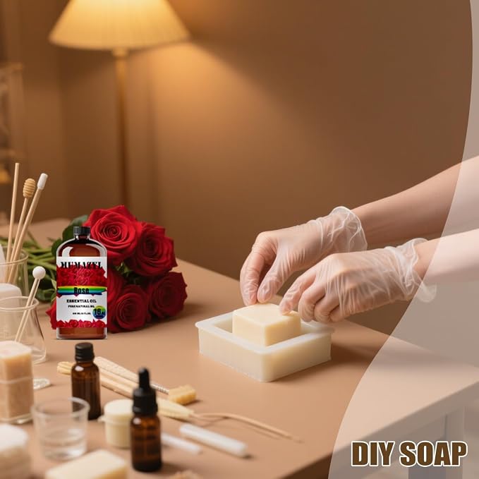Rose Essential Oil, Rose Oil 16 Fl Oz 480ML for Diffuser Humidifier Yoga Cleaning DIY Candle Soap Making MUMAZYL Essential Oils