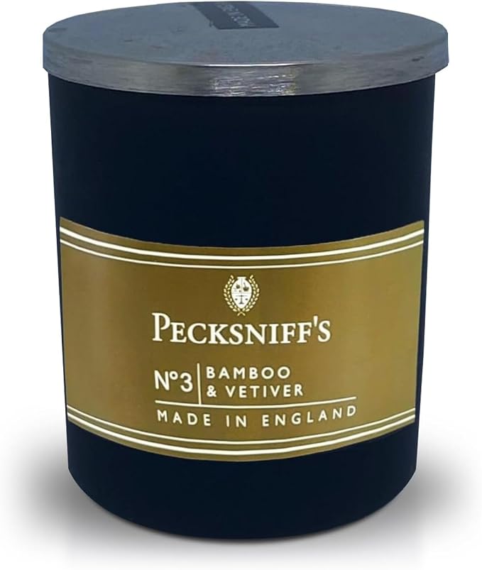 Pecksniffs Bamboo & Vetiver Scented Candle | 1 Wick, 100g/3.5oz