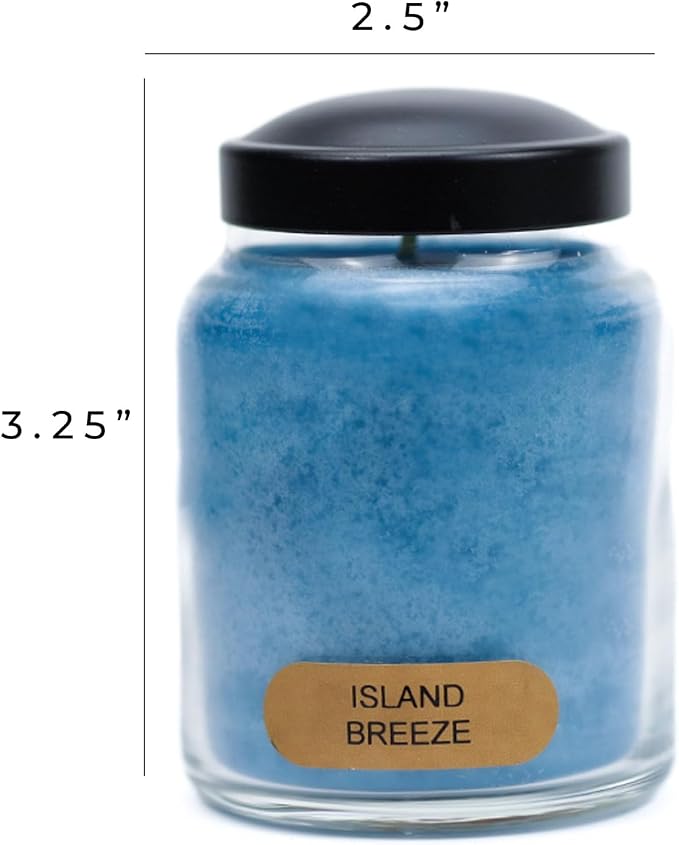 A Cheerful Giver - Island Breeze Baby Scented Glass Jar Candle (6oz) with Lid & True to Life Fragrance Made in USA