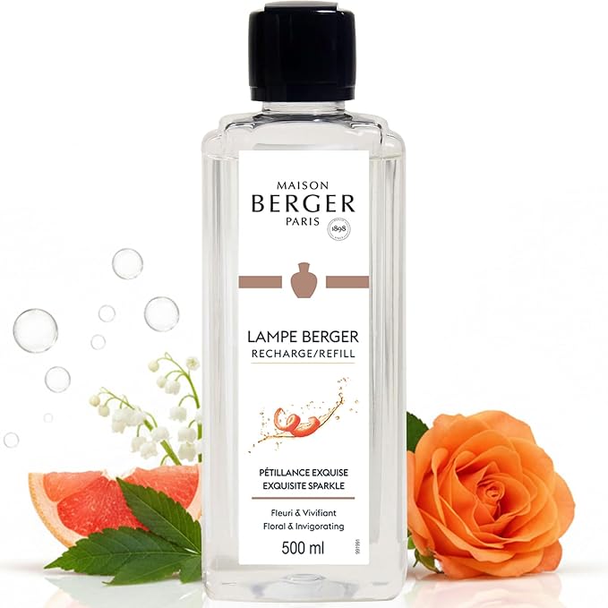 MAISON BERGER Lampe Berger Refill, 500 ml, Exquisite Sparkle | Catalytic Lamp Fragrance Refill, Helps Neutralize Odors, ~80 h Fragrance Diffusion, Made in France