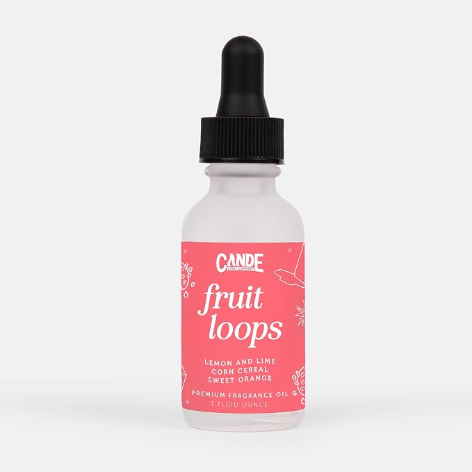 CANDECraftCo 4 Fl oz Fragrance Oils for Aromatherapy, Essential Oils for Home Diffusers, DIY Candle and Soap Making, DIY Scented Products (Fruit Loops)