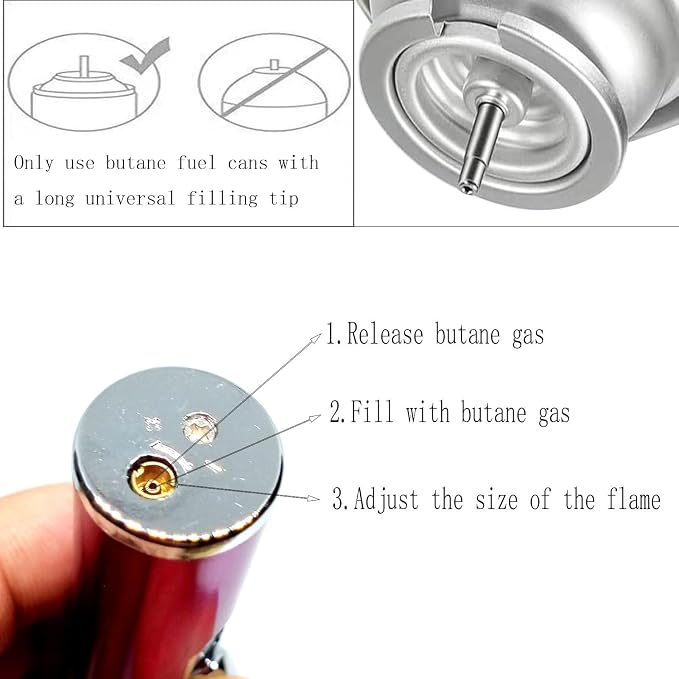 Torch Lighter,Handheld Multifunctional All-in-One Tube Built-in Detachable Windproof Lighter,Outdoor,Indoor,Camping,Candle,Birthday,Purple(2PCS)