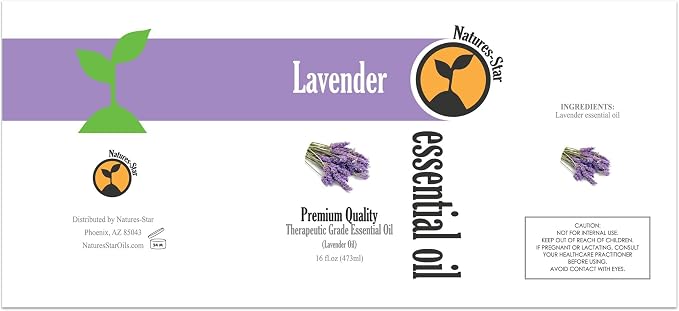 Lavender Essential Oil - 16 Fl Oz (Pack of 2) – for Aromatherapy, Relaxation & Candle Making – Lavender Diffuser Oil