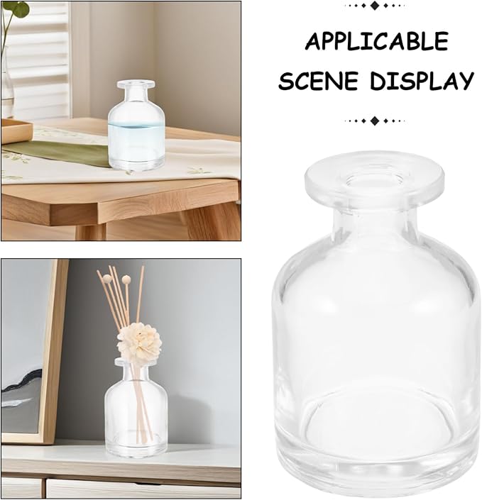 FRCOLOR Empty Aromatherapy Bottle Refillable Diffuser Bottle for Essential Oils Diy Perfume Container Desktop Diffuser Ornament for Home Office Car 3.93 X 2.67 X 2.67 in