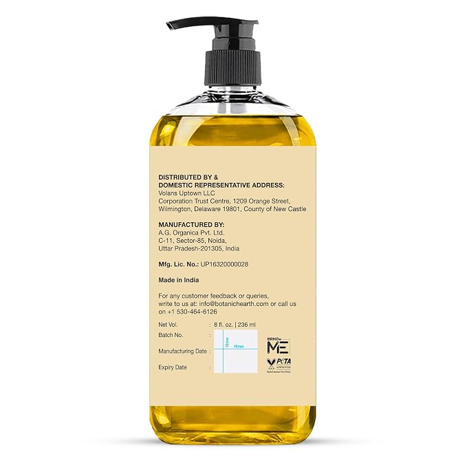 Botanic Hearth Castor Oil 8 Fl Oz| 100% Pure & Natural, Cold Pressed |For Hair, Eyelashes & Eyebrows | Hexane Free, Fast Absorbing | with Massage Roller Ball