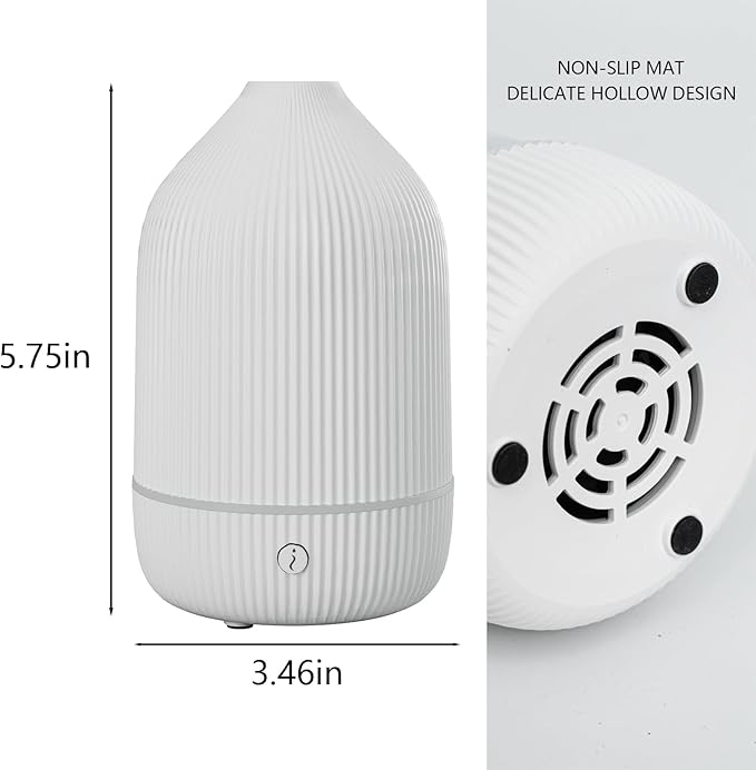 Diffuser,USB Plug-in Car Portable Aromatherapy Diffuser, 7 Colors Lights 2 Switch Mode Waterless Auto Off for Car Home Office Room (USB Power)