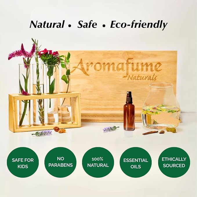 Lemongrass Room Linen & Pillow Spray by Aromafume | 100ml/3.38 fl oz | with Pure Lemongrass Essential Oil | Aromatherapy Spray for Relaxation, Sleep & Stress Relief | Mist for Bedding, Fabrics