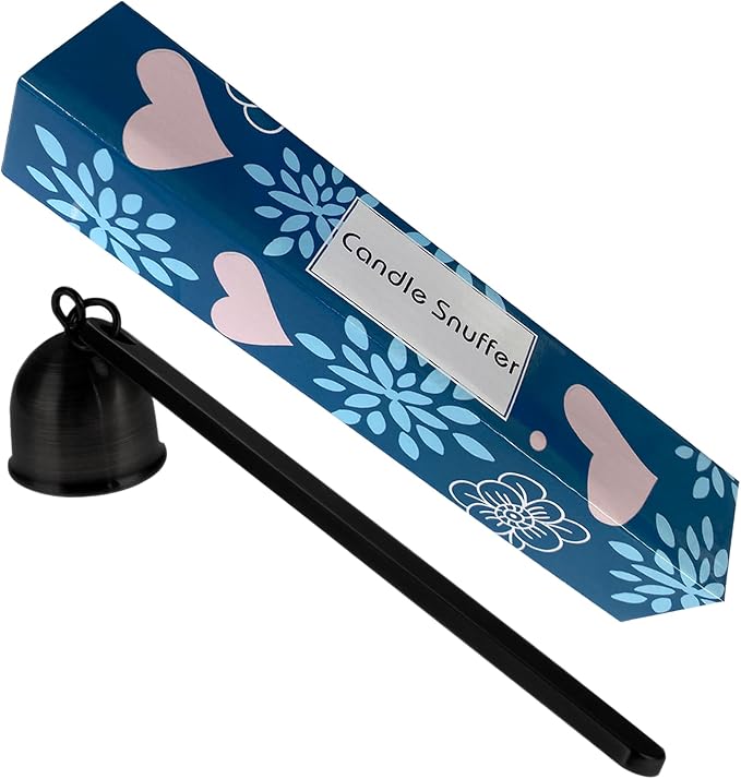 Candle Snuffer, Stainless Steel Wick Flame Extinguisher Elegant Candle Accessory for Candle Lovers - Ivory Black