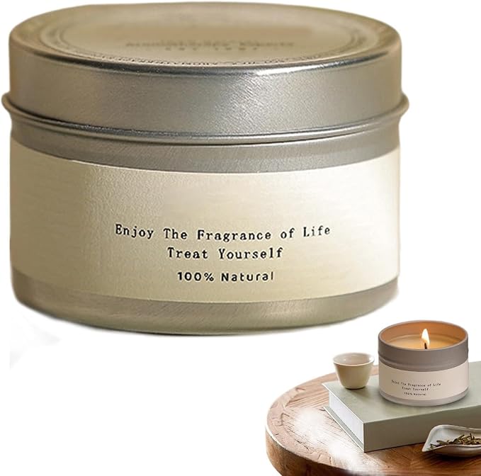 Soy Wax Candle, Aromatherapy Scented Candle, Long Lasting 20 Hour Burning Cotton Wick, Relaxing Home Fragrance for Bedroom Bathroom Office Meditation Hiking Dinner Table Desktop Decor