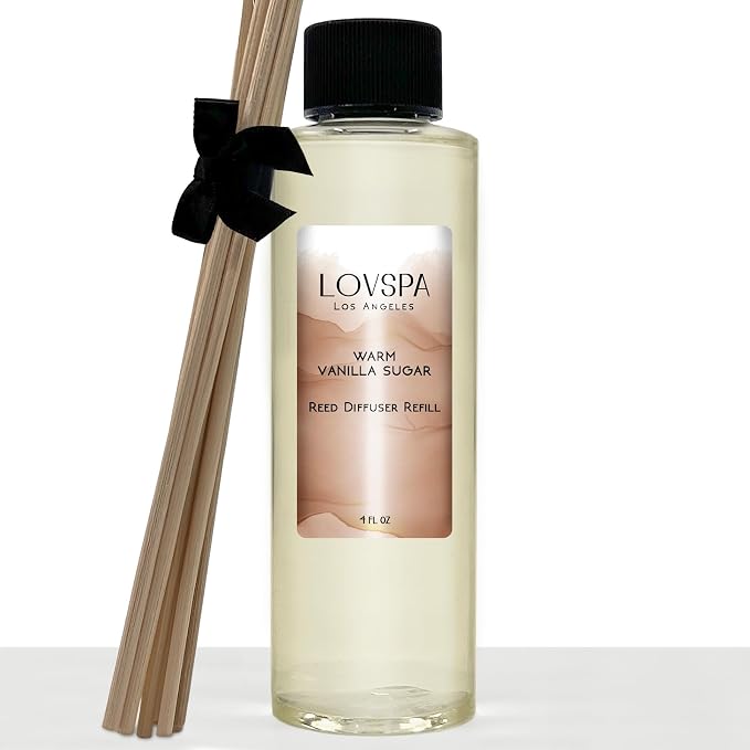Warm Vanilla Sugar Diffuser Oil - Luxury Essential Oils for Diffuser Refill & Air Freshener Room Spray - Long-Lasting & Natural Home Fragrance, Scented Oil for Diffusers, USA Made, 4oz