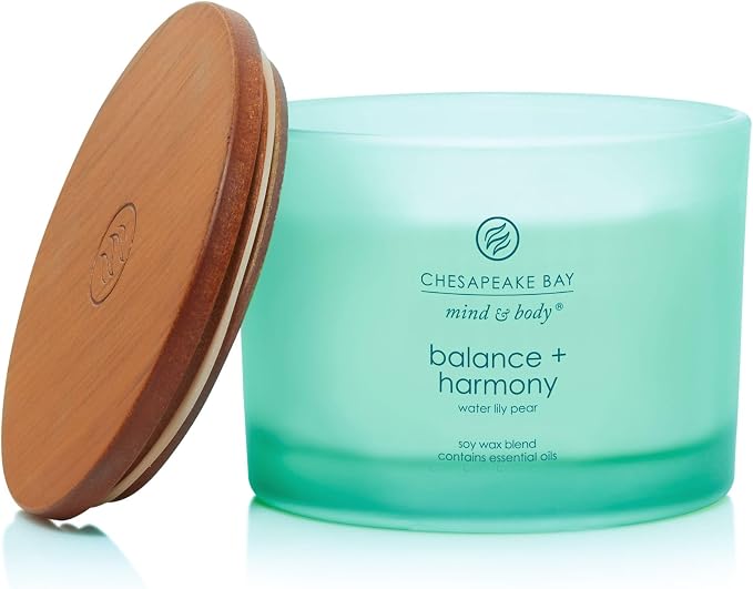Chesapeake Bay Candle Scented Candle Balance + Harmony (Water Lily Pear) Coffee Table Home Décor