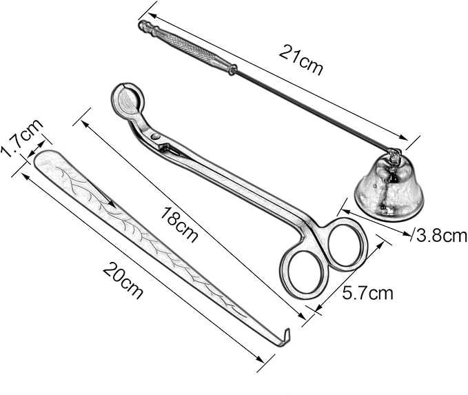 MUXSAM 3 in 1 Candle Tools Candle Accessory Set - Candle Snuffer, Candle Wick Trimmer, Candle Wick Dipper - Candle Cutter Candle Maintenance Kit Gift for Candle Lover(Rose Gold)