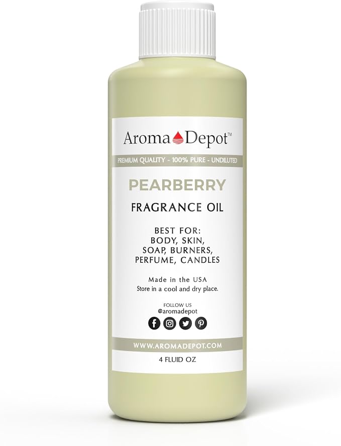 Aroma Depot 4oz Pearberry Perfume Oil for Making, Body Oil, Soap, Candle Making & Incense. Our Version is a Premium Quality Undiluted & Alcohol Free