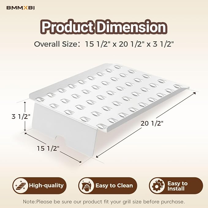Drip Tray Replacement Parts for Camp Chef 24 Series Pellet Grills Smoke Pro SG24/STX 24/XT 24, Woodwind Classic 24/ SG 24/WIFI 24, PG24SG-4,Drip Pan Heat Baffle for Traeger Pro 20 22 575 Series