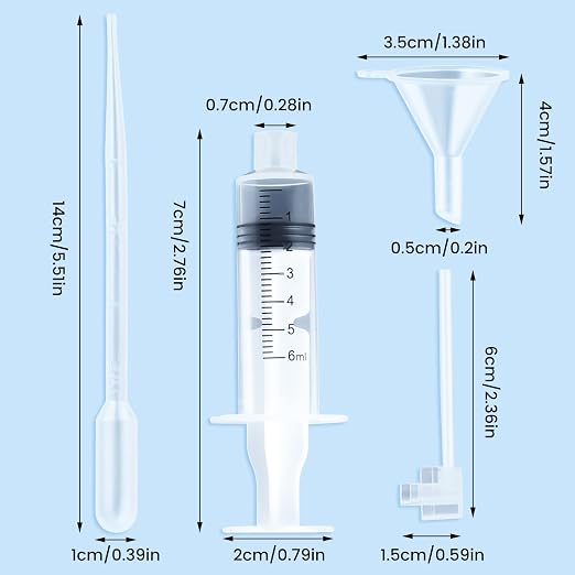 2 Set Perfume Refill Tool Kit, Plastic Perfume Syringe Extractor for Liquid Cologne Fragrance Sample Essential Oils, Travel Use