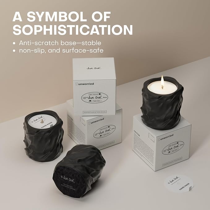 Scented Candles for Home, Natural Soy Wax Candles, Cement Jar Luxury Aromatherapy Candles for Stress Relief, Highly Scented Housewarming Gifts for Women and Men (Midsummer Night Fragrance)