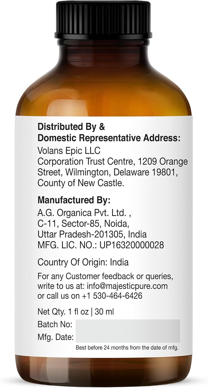 Majestic Pure Essential Oil with Glass Dropper - 100% Pure and Natural - Essential Oils for Diffuser, Aromatherapy, Soap and Candle Making, Helichrysum Essential Oil, Helichrysum Oil, 1 Fl Oz