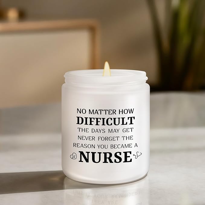 Nurse Graduation Gifts for Women, Nurses Week Gifts Graduation Presents for Nurses, Nurse Practitioner Gift Appreciation Gift - Lavender Scented Candle