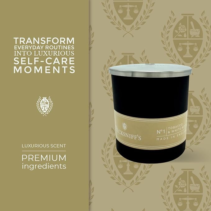 Pecksniffs Tobacco & White Wood Scented Candle | 1 Wick, 100g/3.5oz