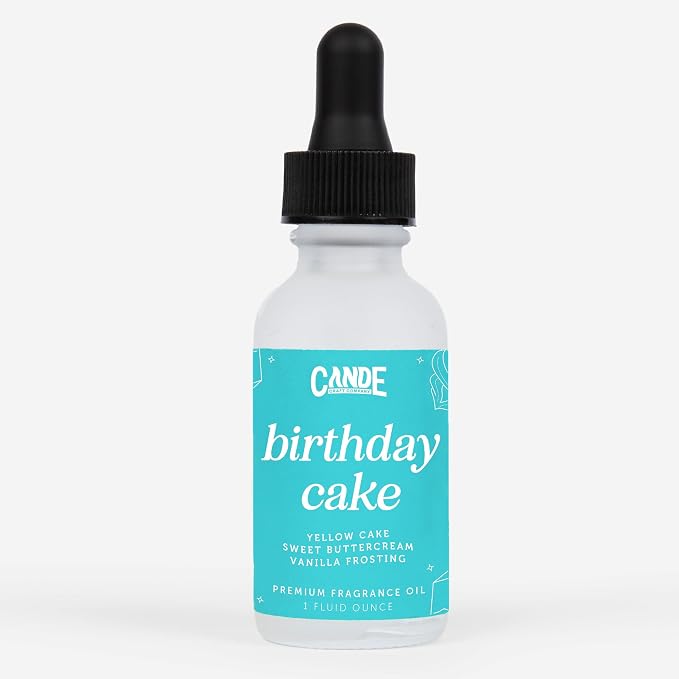 CANDECraftCo 4 Fl oz Fragrance Oils for Aromatherapy, Essential Oils for Home Diffusers, DIY Candle and Soap Making, DIY Scented Products (Birthday Cake)