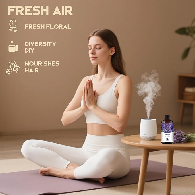 Lavender Essential Oil,Lavender Fragrance Oil, for Sleep Aid, Diffuser, Humidifier, Massage, DIY Soap, Candle, Cleaning, Relaxation, Gift Ready – MLYNKL (16.33 fl oz / 490ml)
